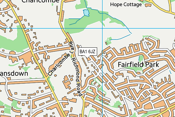 BA1 6JZ map - OS VectorMap District (Ordnance Survey) BA1 6JZ map - OS VectorMap District (Ordnance Survey)