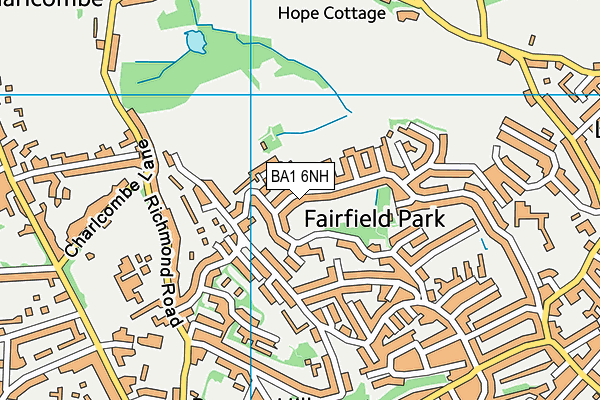 BA1 6NH map - OS VectorMap District (Ordnance Survey)