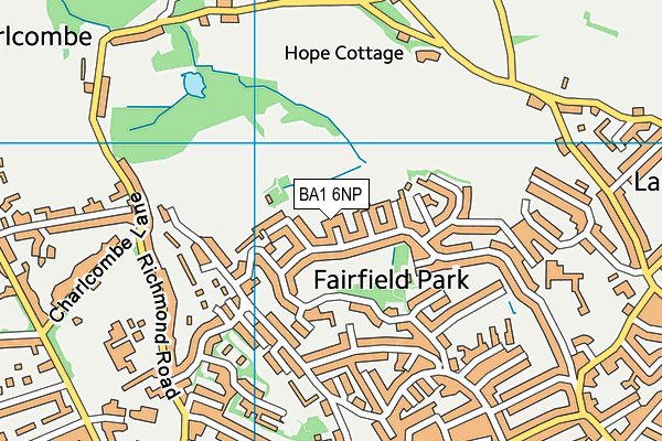 BA1 6NP map - OS VectorMap District (Ordnance Survey)