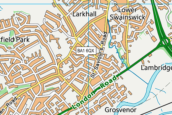 BA1 6QX map - OS VectorMap District (Ordnance Survey)