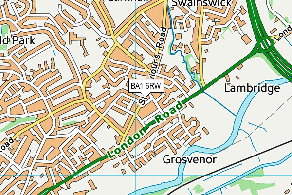 BA1 6RW map - OS VectorMap District (Ordnance Survey) BA1 6RW map - OS VectorMap District (Ordnance Survey)