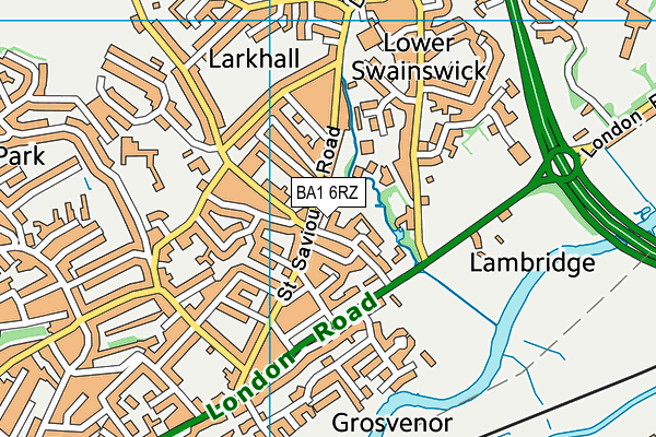 BA1 6RZ map - OS VectorMap District (Ordnance Survey)