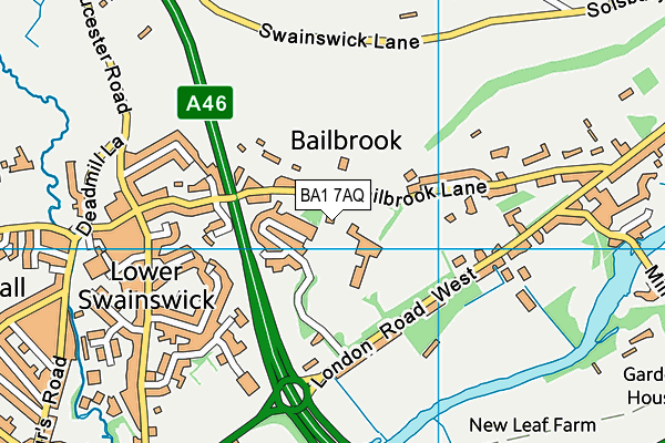 BA1 7AQ map - OS VectorMap District (Ordnance Survey) BA1 7AQ map - OS VectorMap District (Ordnance Survey)