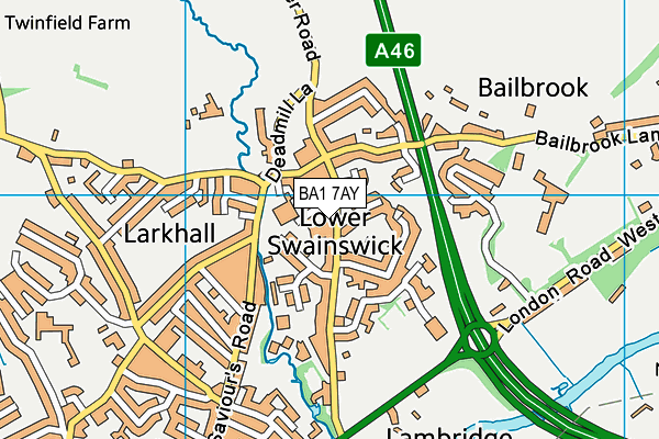 BA1 7AY map - OS VectorMap District (Ordnance Survey) BA1 7AY map - OS VectorMap District (Ordnance Survey)