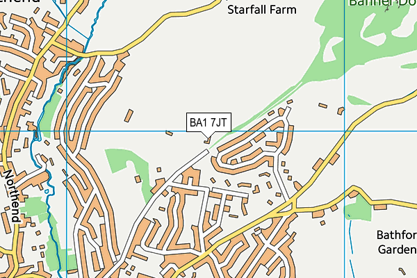BA1 7JT map - OS VectorMap District (Ordnance Survey) BA1 7JT map - OS VectorMap District (Ordnance Survey)