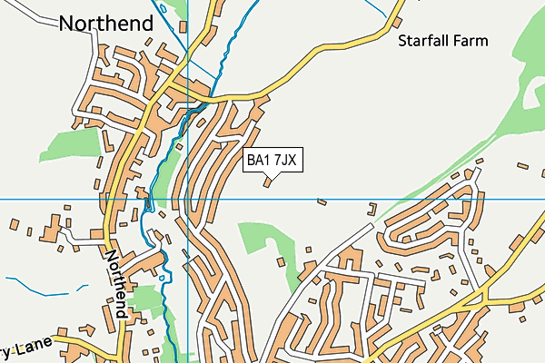 BA1 7JX map - OS VectorMap District (Ordnance Survey) BA1 7JX map - OS VectorMap District (Ordnance Survey)