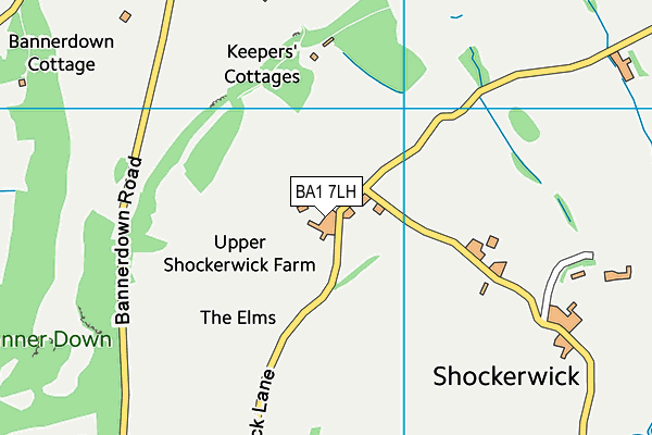 BA1 7LH map - OS VectorMap District (Ordnance Survey)