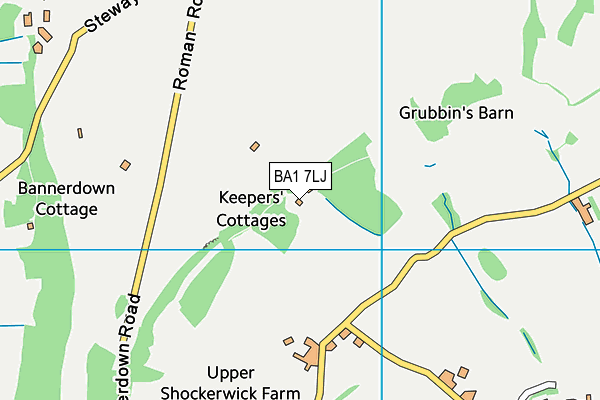 BA1 7LJ map - OS VectorMap District (Ordnance Survey) BA1 7LJ map - OS VectorMap District (Ordnance Survey)