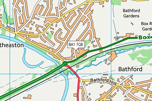 BA1 7QE map - OS VectorMap District (Ordnance Survey) BA1 7QE map - OS VectorMap District (Ordnance Survey)