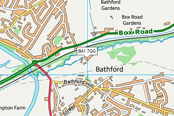 BA1 7QG map - OS VectorMap District (Ordnance Survey) BA1 7QG map - OS VectorMap District (Ordnance Survey)