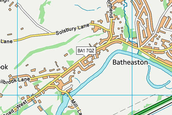 BA1 7QZ map - OS VectorMap District (Ordnance Survey) BA1 7QZ map - OS VectorMap District (Ordnance Survey)