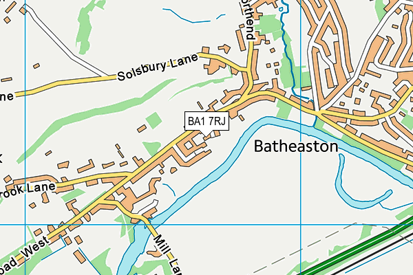 BA1 7RJ map - OS VectorMap District (Ordnance Survey) BA1 7RJ map - OS VectorMap District (Ordnance Survey)