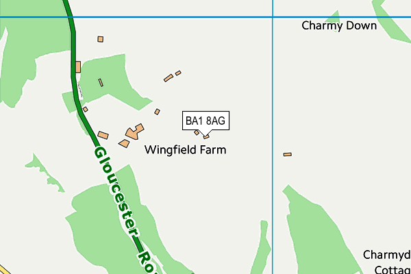 BA1 8AG map - OS VectorMap District (Ordnance Survey) BA1 8AG map - OS VectorMap District (Ordnance Survey)