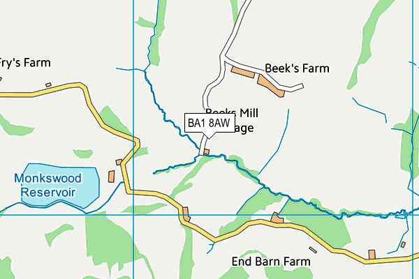 BA1 8AW map - OS VectorMap District (Ordnance Survey) BA1 8AW map - OS VectorMap District (Ordnance Survey)