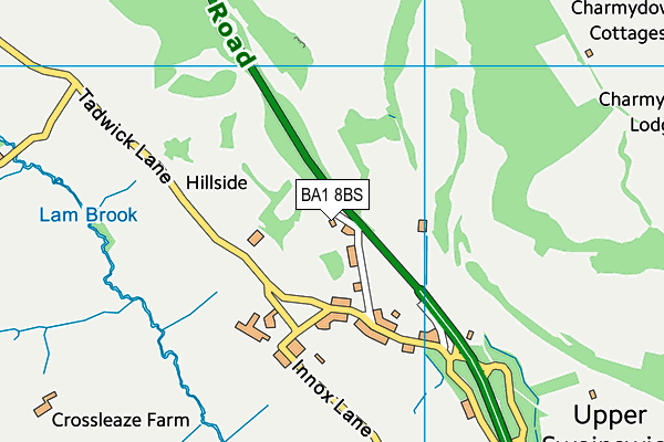 BA1 8BS map - OS VectorMap District (Ordnance Survey)
