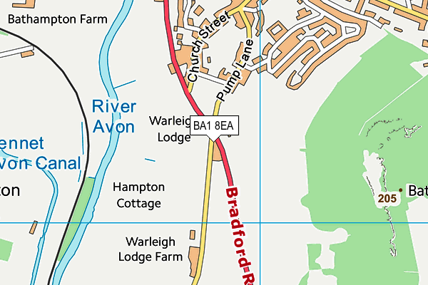 BA1 8EA map - OS VectorMap District (Ordnance Survey) BA1 8EA map - OS VectorMap District (Ordnance Survey)