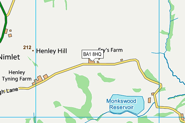 BA1 8HQ map - OS VectorMap District (Ordnance Survey)