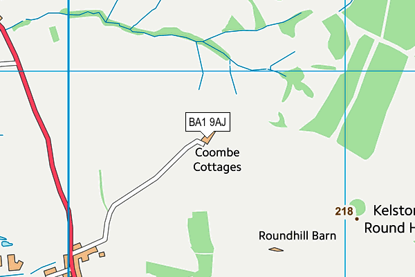 BA1 9AJ map - OS VectorMap District (Ordnance Survey) BA1 9AJ map - OS VectorMap District (Ordnance Survey)