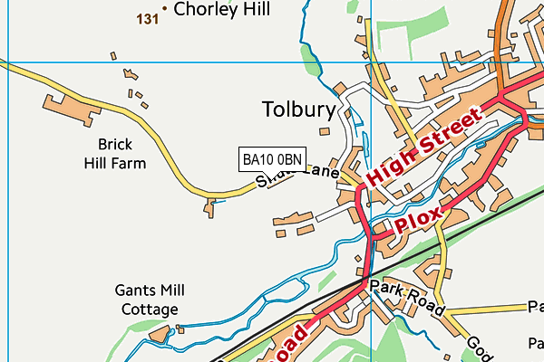 BA10 0BN map - OS VectorMap District (Ordnance Survey) BA10 0BN map - OS VectorMap District (Ordnance Survey)