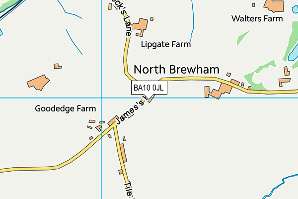 BA10 0JL map - OS VectorMap District (Ordnance Survey) BA10 0JL map - OS VectorMap District (Ordnance Survey)
