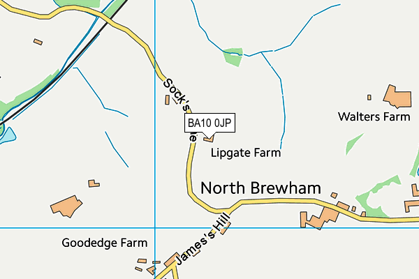 BA10 0JP map - OS VectorMap District (Ordnance Survey)