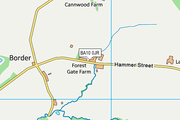 BA10 0JR map - OS VectorMap District (Ordnance Survey)