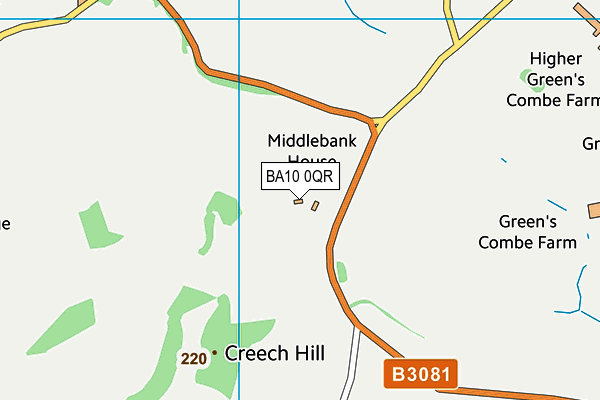 BA10 0QR map - OS VectorMap District (Ordnance Survey)