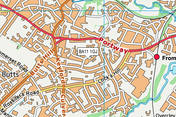 BA11 1GJ map - OS VectorMap District (Ordnance Survey) BA11 1GJ map - OS VectorMap District (Ordnance Survey)