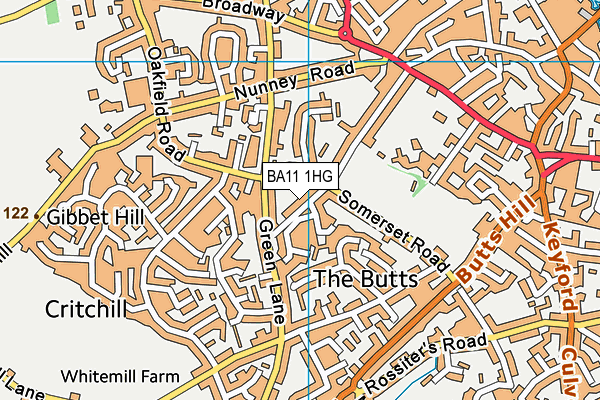 BA11 1HG map - OS VectorMap District (Ordnance Survey) BA11 1HG map - OS VectorMap District (Ordnance Survey)