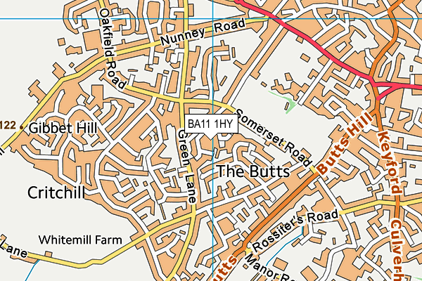 BA11 1HY map - OS VectorMap District (Ordnance Survey) BA11 1HY map - OS VectorMap District (Ordnance Survey)