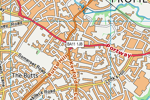 BA11 1JB map - OS VectorMap District (Ordnance Survey) BA11 1JB map - OS VectorMap District (Ordnance Survey)