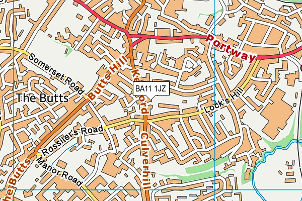 BA11 1JZ map - OS VectorMap District (Ordnance Survey)