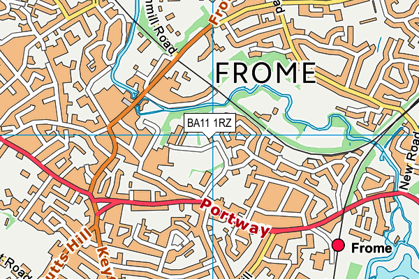 BA11 1RZ map - OS VectorMap District (Ordnance Survey)