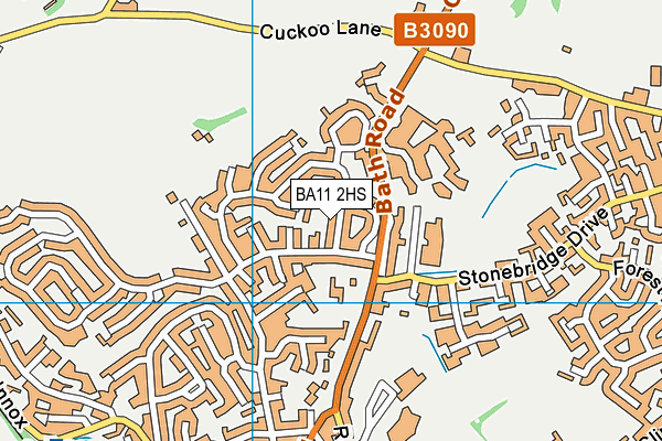 BA11 2HS map - OS VectorMap District (Ordnance Survey)