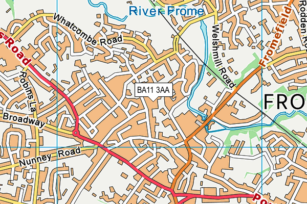 BA11 3AA map - OS VectorMap District (Ordnance Survey) BA11 3AA map - OS VectorMap District (Ordnance Survey)