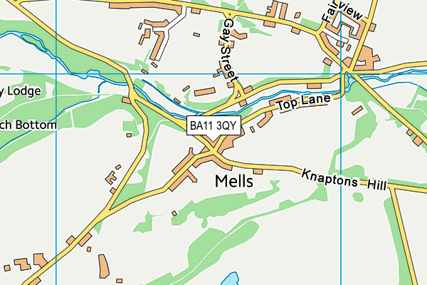 BA11 3QY map - OS VectorMap District (Ordnance Survey)