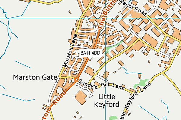 BA11 4DD map - OS VectorMap District (Ordnance Survey) BA11 4DD map - OS VectorMap District (Ordnance Survey)