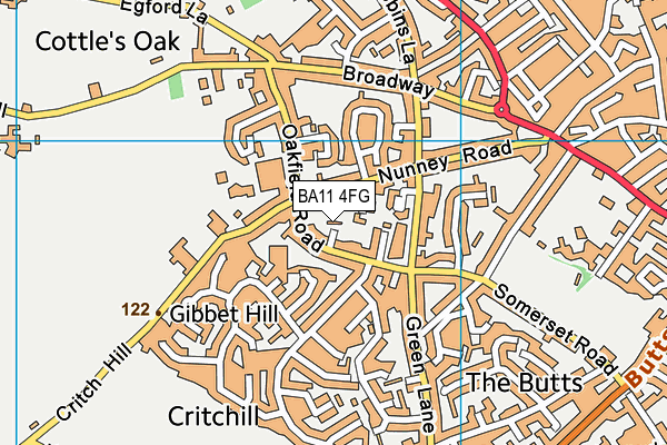 BA11 4FG map - OS VectorMap District (Ordnance Survey) BA11 4FG map - OS VectorMap District (Ordnance Survey)