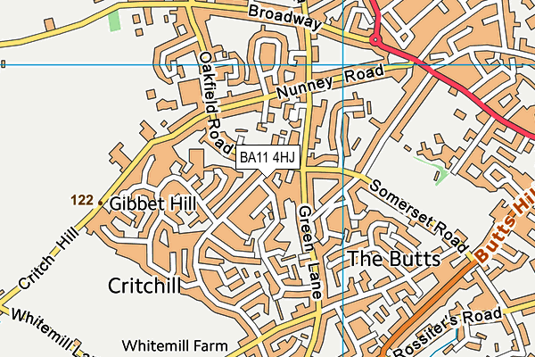 BA11 4HJ map - OS VectorMap District (Ordnance Survey)