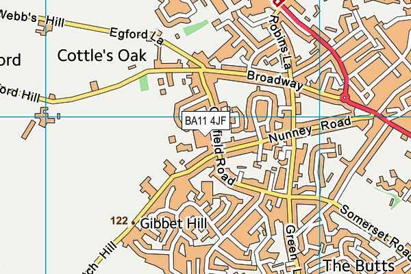 BA11 4JF map - OS VectorMap District (Ordnance Survey) BA11 4JF map - OS VectorMap District (Ordnance Survey)