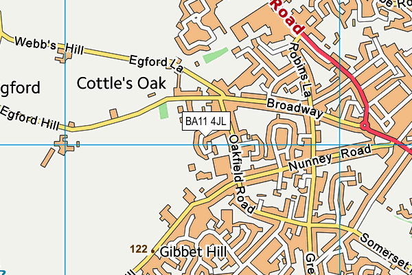 BA11 4JL map - OS VectorMap District (Ordnance Survey) BA11 4JL map - OS VectorMap District (Ordnance Survey)
