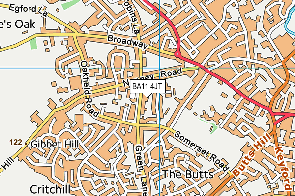 BA11 4JT map - OS VectorMap District (Ordnance Survey) BA11 4JT map - OS VectorMap District (Ordnance Survey)