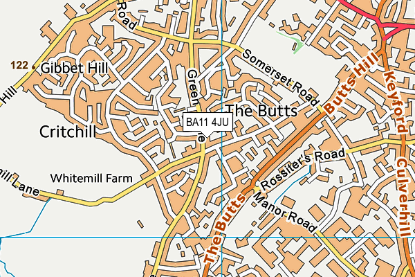 BA11 4JU map - OS VectorMap District (Ordnance Survey) BA11 4JU map - OS VectorMap District (Ordnance Survey)