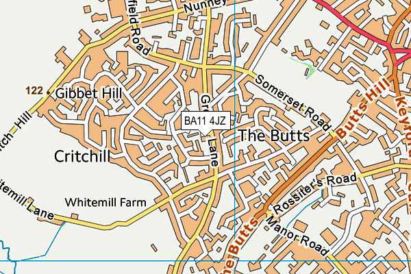 BA11 4JZ map - OS VectorMap District (Ordnance Survey) BA11 4JZ map - OS VectorMap District (Ordnance Survey)