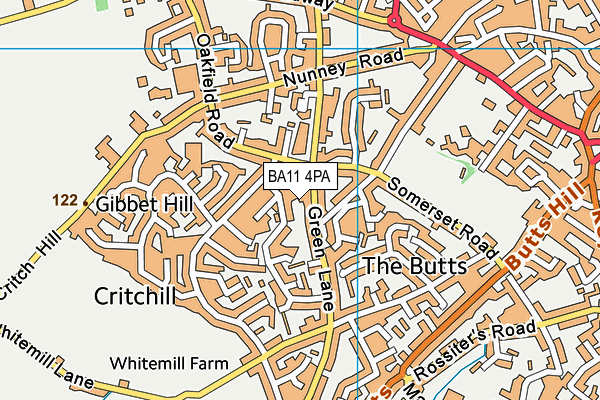 BA11 4PA map - OS VectorMap District (Ordnance Survey) BA11 4PA map - OS VectorMap District (Ordnance Survey)