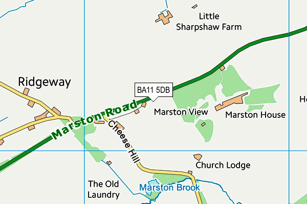 BA11 5DB map - OS VectorMap District (Ordnance Survey) BA11 5DB map - OS VectorMap District (Ordnance Survey)