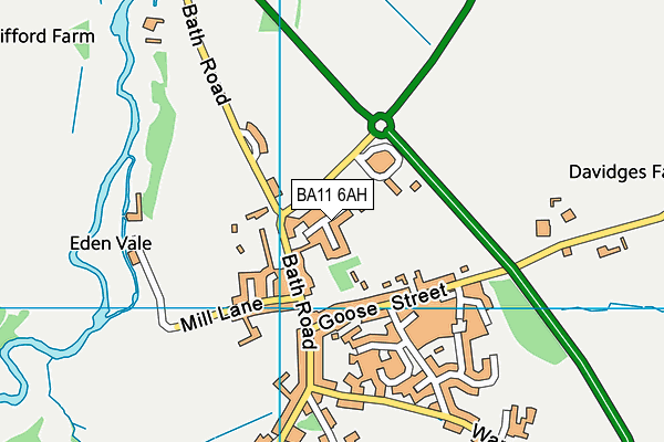 BA11 6AH map - OS VectorMap District (Ordnance Survey) BA11 6AH map - OS VectorMap District (Ordnance Survey)
