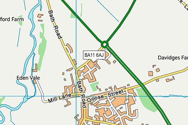 BA11 6AJ map - OS VectorMap District (Ordnance Survey) BA11 6AJ map - OS VectorMap District (Ordnance Survey)