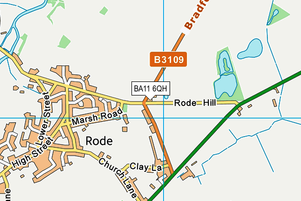 BA11 6QH map - OS VectorMap District (Ordnance Survey)