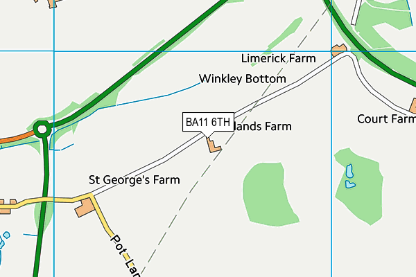 BA11 6TH map - OS VectorMap District (Ordnance Survey)